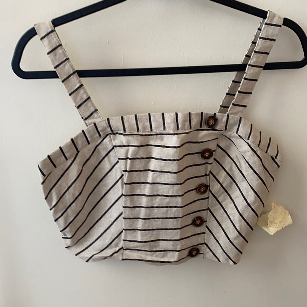 Altar’d State Button Cropped Tank Top